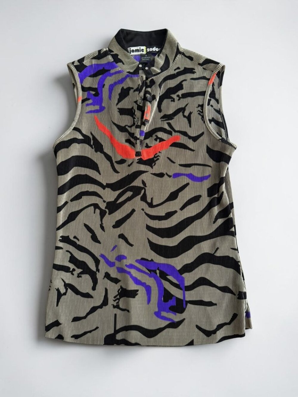 JAMIE SADOCK Animal Print Active Ribbed Tank Top Size Small
